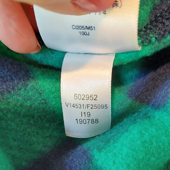 Land's End Green & Blue Plaid Long Sleeve Flannel Shirt Women's Size M (10-12) - Picture 8 of 8